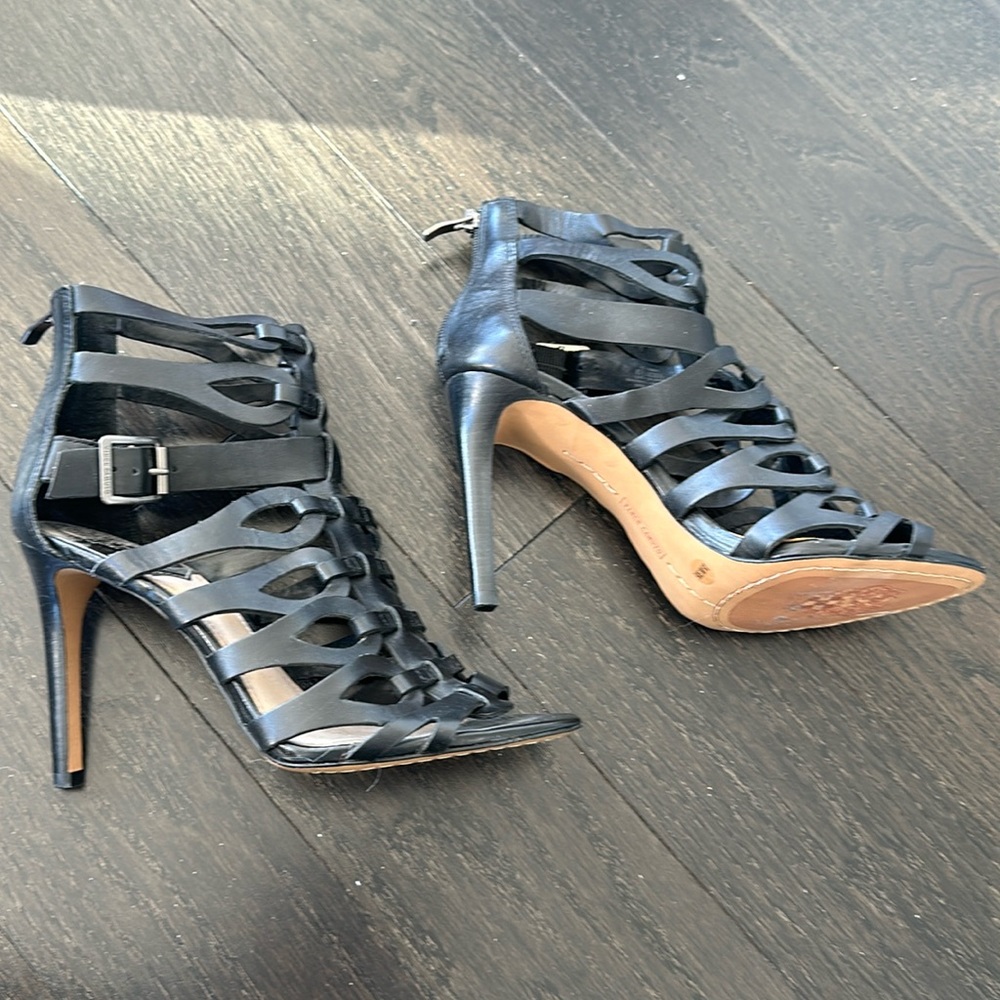 Vince Camuto Black Strappy Heels